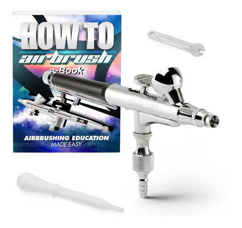 Set De Aerografia Pointzero Dual-action 2cc Gravity-feed