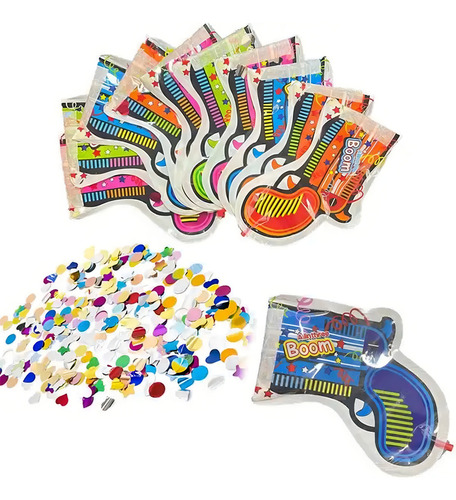 Kit 5 Lança Confetes Inflavel Boom Estouro Colorido Festas