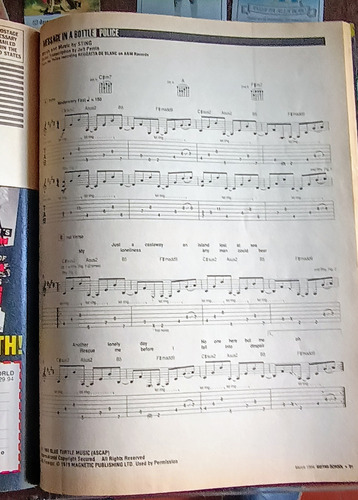 Revista Guitar School - Rush - Police - Ratm - Tom Petty (Usado)