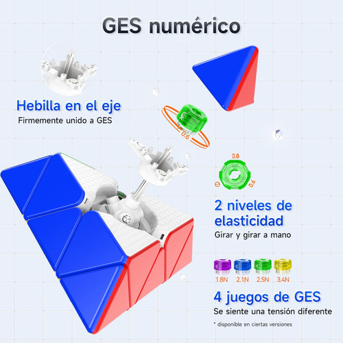 Gan Pyraminx 60 Imanes, Cubo Mágico De Pirámide Juguete Cubo