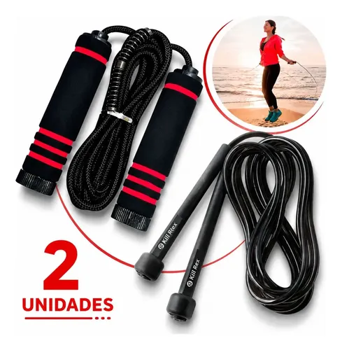 Kit 2 Corda De Pular Speed Rope Tamanho Ajustável Crossfit Freest...