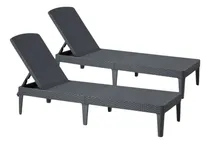 Comprar Combo 2 Reposeras Camastro Exterior Keter Jaipur Sunlounger
