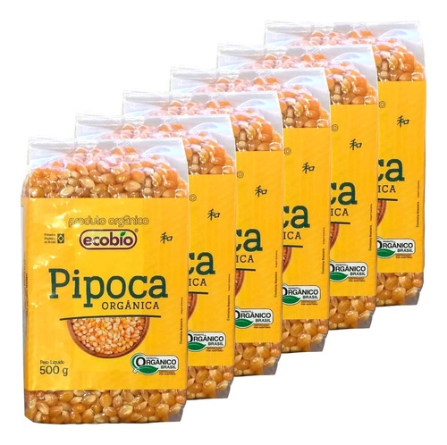 6 X Pipoca Orgânica Ecobio 500g