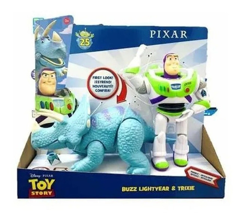 Imagem 1 de 7 de Toy Story Figura Básica Buzz Lightyear E Trixie Mattel