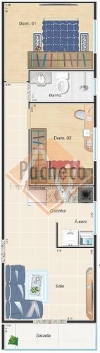 Imagem 3 de 4 de Apartamento/studio Na Vila Matilde, 2 Dormitórios, 49 M², R$ 245.000,00 - 2173