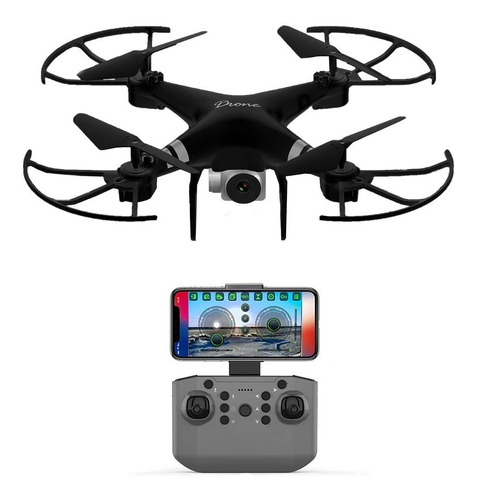 Smart Drone Cam Transmite En Vivo Celular Wifi Luz Led 360°