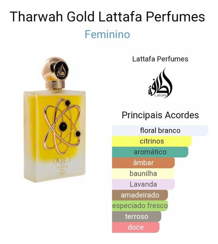 Perfume Tharwah Gold Lattafa Pride Edp 100ml Feminino
