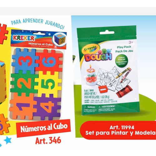 Promo De Masas Crayola + Numeros De Goma Eva Cubo Kreker