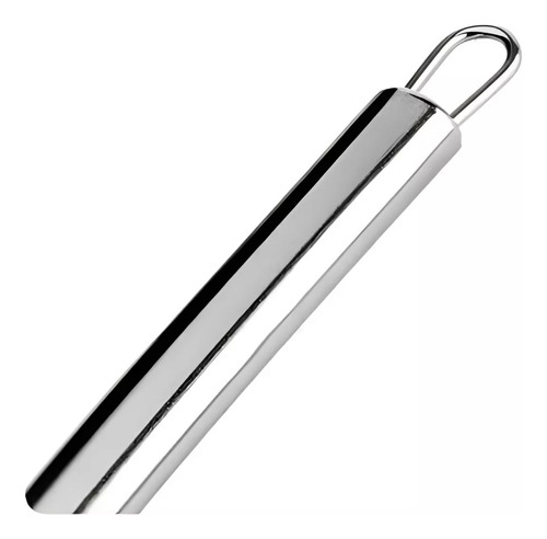 Colher De Silicone Com Cabo De Inox Cinza 33,5 Cm