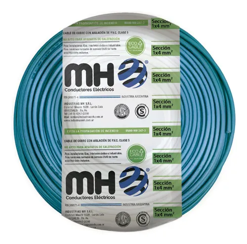 Cable Unipolar 4 Mm Cat. 5 Iram Mh Rollo 100mt
