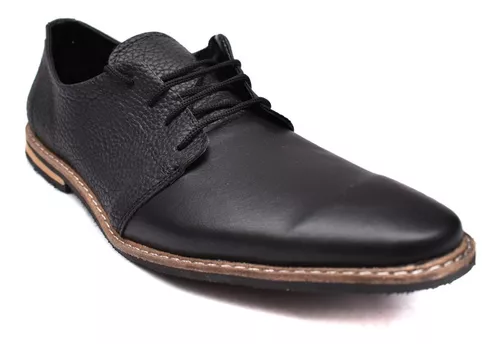 Zapatos Vestir Ecocuero - Negros Y Marrón