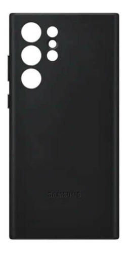 Funda Samsung Leather Cover black con diseño lisa para Samsung Galaxy S22 Ultra por 1 unidad