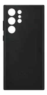 Funda Samsung Leather Cover black con diseño liso para Samsung Galaxy S22 Ultra por 1 unidad