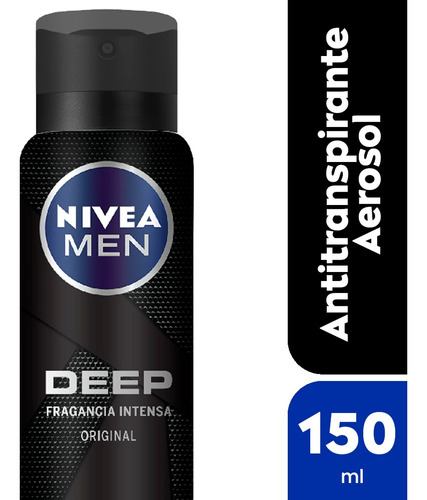 Nivea For Men Antitranspirante Aerosol Deep Original 150 Ml