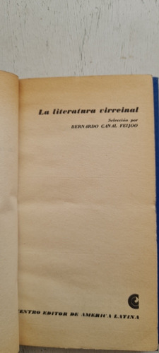 La Literatura Virreinal - Antología - Ceal - Tapa Dura Usado