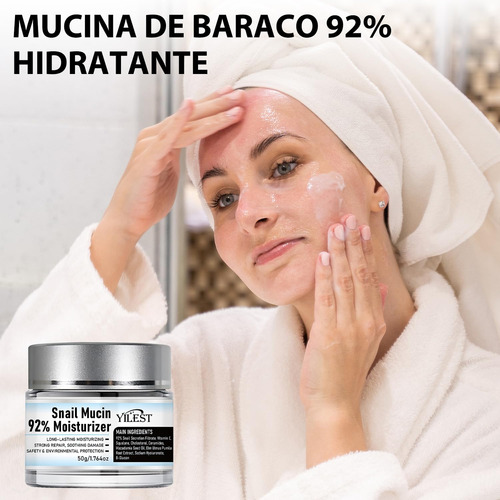 Snail Mucin 92% Moisturizer Daily Face Gel Cream Paquete De2
