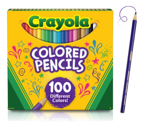 Paquete 100 Diferentes Colores Lápiz Crayola Xtr P