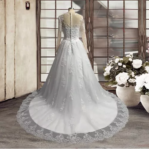 Vestidos De Noivas - Vestido Noiva Princesa Renda Elegante Luxo Barato de  Mercado Livre - Julianorenata33 ************ATENÇÃO***********VESTIDO  IMPORTADOPRAZO DE ENTREGA 40 A 60 DIASVESTIDO ACOMPANHA ANAGUA Tamanho: L ·  Comprar todos os