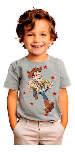 Polera Estampada 100% Algodón Niño Toy Story Buddy Vaquero