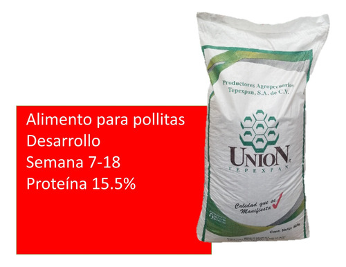 Alimento Polla Desarrollo 15.5% Proteina & Tepexpan-union
