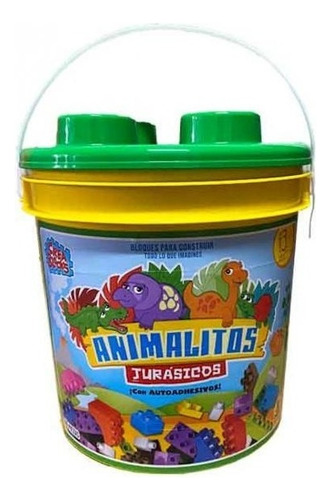 Creablocks Animalitos Jurásicos ¡con Autoadhesivos! Dglgames Cantidad De Piezas 69