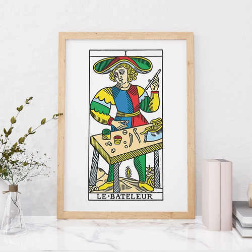 Imagen 2 de 10 de Set De 3 Cuadros Cartas De Tarot Con Marco - A Elección