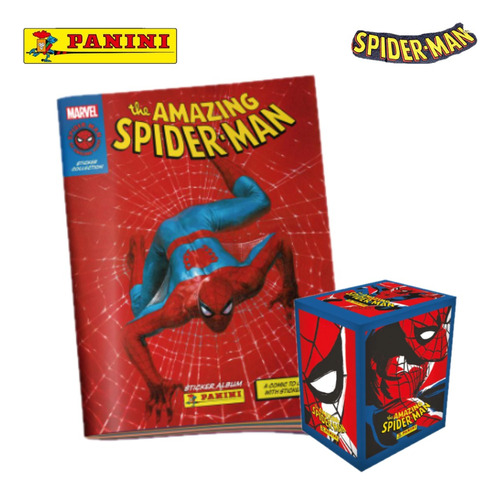 Panini Spiderman Álbum Tapa Blanda Y Caja Barajitas