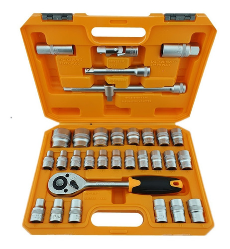 Juego Caja Set Dados Con Chicharra 1/2 32 Piezas Toolmak