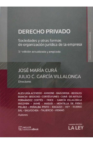 Libro - Derecho Privado / Curá - García Villalonga - Ultima