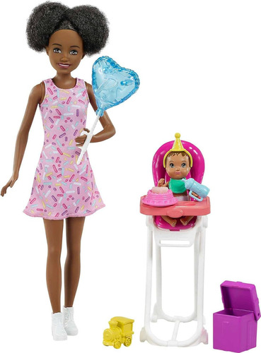 Barbie Muñeca Niñera Babysitters Morena Sin Packaging/cajita