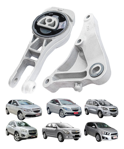 Kit 2 Coxim Cambio Automático Onix Spin Cobalt Prisma Sonic