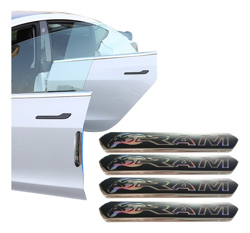 X4 Tope Protector Puerta Auto Dodge Ram  Full Adhesivo 