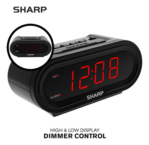 Alarma Digital Sharp Con Accuset - Reloj Inteligente Automát