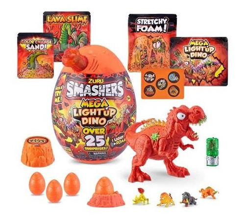 Dinosaurio Smashers Mega Iluminado Serie T Rex Con Mas De