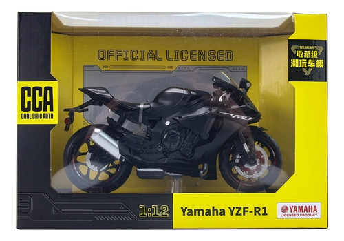 Motocicleta A Escala 1:12 Yamaha Yzf R1 Licencia Oficial