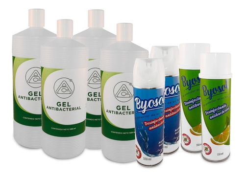 Paquete Desinfectantes Y Gel Antibacterial 