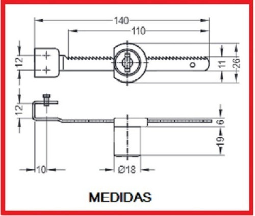 Cerradura De Aplicar P/ Pta Corrediza Cristal - 328-eurohard