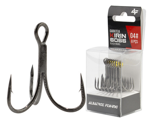 Garatéia Albatroz Kirin 6066 Black Vários Tamanhos - 8 Pçs