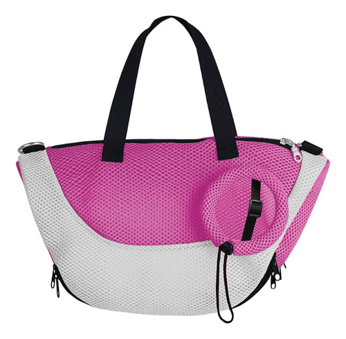 Bolsa De Aseo Para Gatos De Malla Rosa Blanca Roja