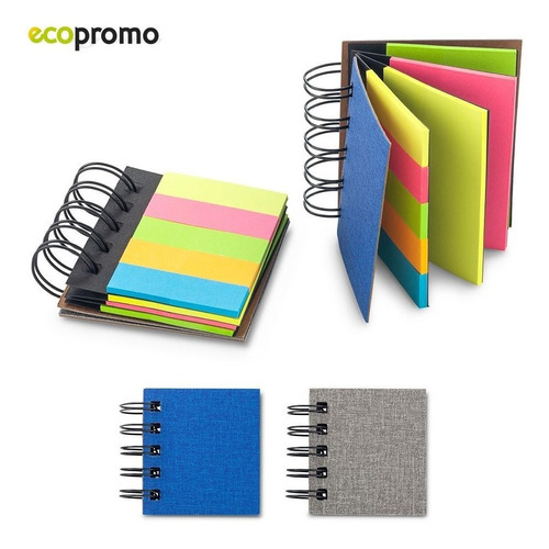 Memo Sticky Set Clapton Cubierta En Tela Colores