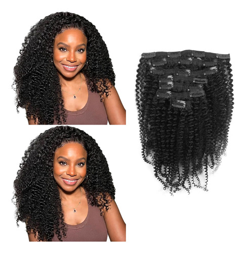 Mimieseat Extensiones De Cabello Humano Rizado Tipo Afro Con