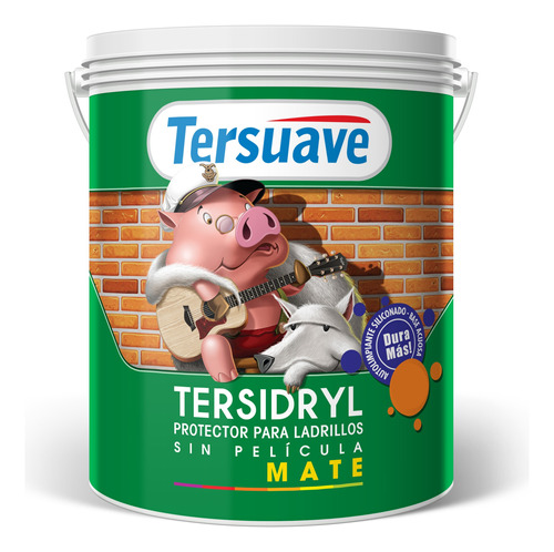 Pintura Para Ladrillo S/ Película Tersidryl Tersuave 1 Lt