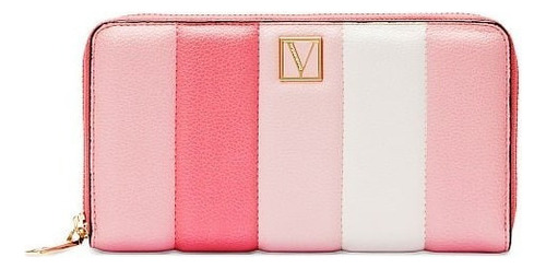 Billetera Victoria Secret The Victoria Wallet Multi Stripe - Color Rosa