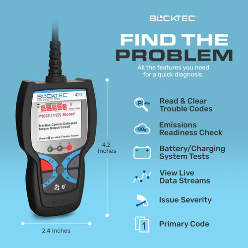 Escáner Obd2 Bluetooth 420 Lector Códigos Coche, Borra Luz M