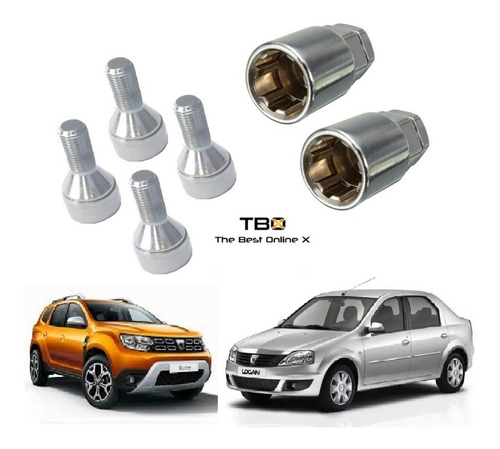 Pernos Tornillos Seguridad Rin Renault Duster Logan Sandero