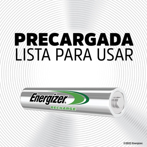 Imagen 3 de 6 de Cargador De Pilas Energizer Maxi + 4 Pilas Recargables Aaa