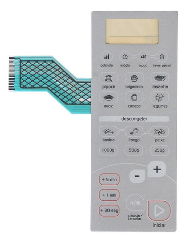 Membrana teclado para micro-ondas compatível com Brastemp BMC 20AF 