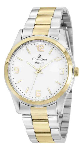 Relógio Champion Prata E Dourado Feminino Cn24860b Cor do fundo Branco