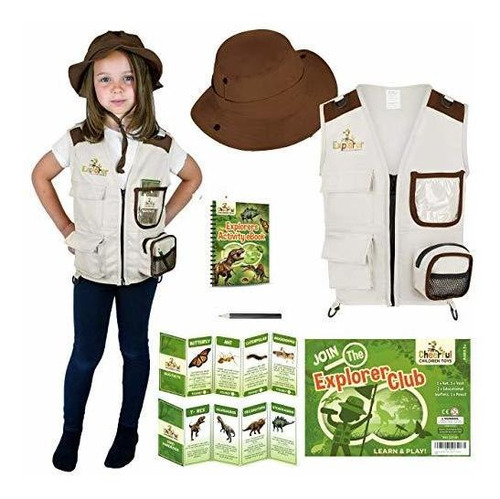 Disfraz De Explorador De Niños - Safari Vest Y B09ww4ysn51