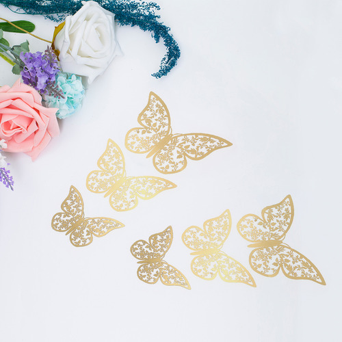 12 Pegatinas De Pared Con Forma De Mariposa En 3d, Extraíble